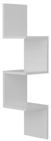 Sarki fali polc CORNER 105,4x25 cm fehér