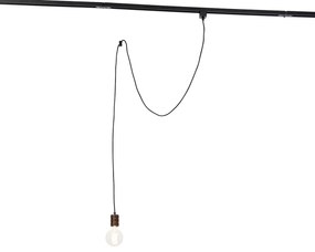 1 fázisú sínrendszer 3 spotlámpával és függőlámpakkal sötét bronz - Cavalux Jeana