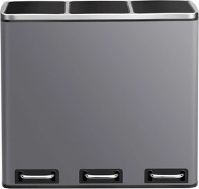 Konyhai szemeteskosĂĄr 3x18L szelektĂv hulladĂ©kgyƱjtĆ rendszer szĂŒrke