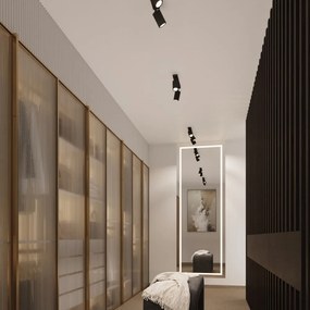 Fekete spotlámpa 6,5x45 cm Gleam – Sollux