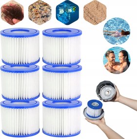 Szűrő Szett Medence Szivattyúhoz VI Típus Medence Szivattyú Betét 6 Db