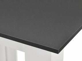MADO fekete étkezőasztal fehér lábakkal 120x80