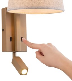 Brilagi - LED Fali lámpa RAYA 1xE14/40W/230V + LED/3W len/bézs