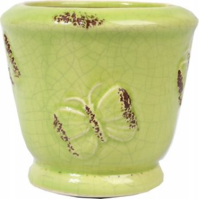 Kerámia váza takaró zöld 10x9 dekoráció