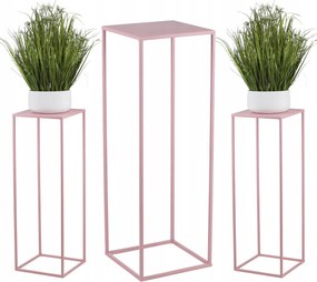 Bájos rózsaszín fém virágágyás álló növények virágok szilárd loft 70cm