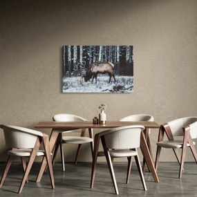 Kép - szarvas télen (90x60 cm)