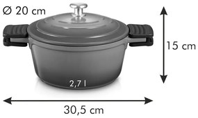 Indukciós tűzhelyhez alkalmas edény tapadásmentes felülettel 2.7 l Bordeaux – Tescoma