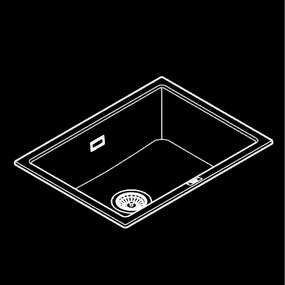 GROHE 31655AP0 - K700U mosogató 610 × 460 mm fekete kő/fekete