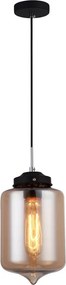 ITALUX MDM2095-1-C TUBE Modern Függesztett Lámpa Fekete, Átlátszó E27 IP20