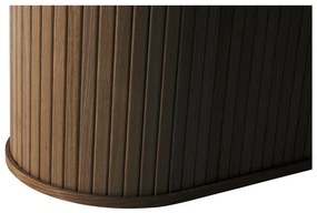 Barna étkezőasztal tölgyfa dekoros asztallappal 95x180 cm Nola – Unique Furniture