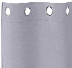 Függönyök függönyökkel 2 pcs Fém szürke 140x140cm Poliészter