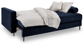Santo kék kinyitható bársonykanapé - Milo Casa