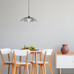 Farac 6380 fekete fém függőlámpa, Ø50 cm