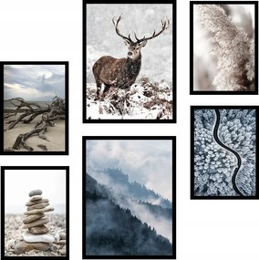 Extra Szett 6db-os Képek Poszterek keretben KP310