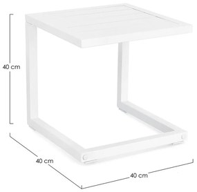 Alumínium kerti kisasztal 40x40 cm Hilde – Bizzotto