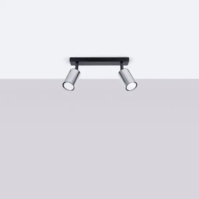 Sollux SL.1367 - Spotlámpa WINX 2xGU10/10W/230V fekete/króm