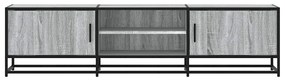 szürke sonoma színű szerelt fa és fém TV-szekrény 160x35x41 cm
