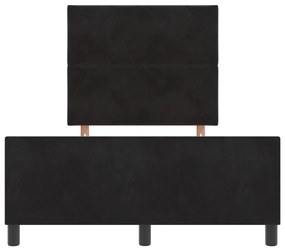 Fekete Vellú ágykeret 120x200 cm