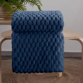 Vastag takaró kék színben, modern mintával Szélesség: 150 cm | Hossz: 200 cm