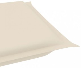 krémszínű oxford szövet napozóágy párna 186 x 58 x 3 cm