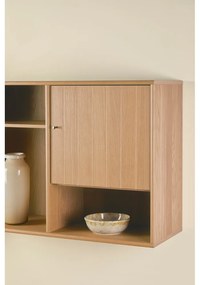 Natúr színű függő könyvespolc tölgyfa dekorral 89x61 cm Mistral – Hammel Furniture