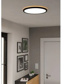 Eglo 901454-LED Dimmelhető fürdőszobai lámpa ROVITO-R 18,5W/230V átm. 38,9cm IP44 fekete + távirányító