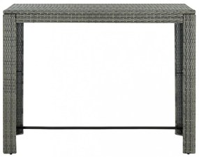 szürke polyrattan kerti bárasztal 140,5 x 60,5 x 110,5 cm