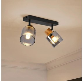 Brilagi - HYGGE spotlámpatest 2xE14/15W/230V fekete/füstszínű