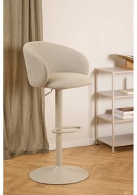 Bézs állítható magasságú karfás bárszék (ülésmagasság 86 cm) Eleanor – Actona