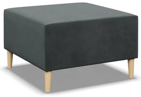 Etna puff, bársony, 70x70, szürke