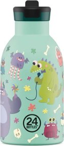 24BOTTLES Kids Clima 330ml rozsdamentes acél termosz szívószálas kupakkal, Spooky Friends