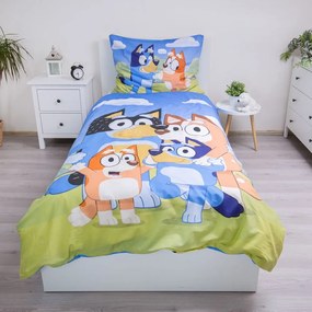 Egyszemélyes pamut gyerek ágyneműhuzat 140x200 cm Bluey – Jerry Fabrics