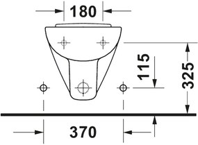 Duravit 22371500002 - Falra szerelhető bidé D-CODE kerámia/fényes fehér