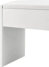 Taburet fésülködőasztalhoz 42 cm kárpitozott fehér