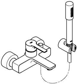 GROHE 33850001 - LINEARE kádcsaptelep DN 15, fényes króm