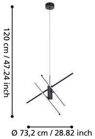 Eglo 99818 - LED Dimmelhető csillár zsinóron SALITRE LED/29W/230V