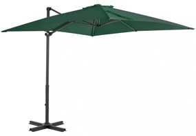 zöld konzolos kerti napernyő alumíniumrúddal 250 x 250 cm