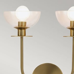 Alora Mood ALM-SYLVIA-2WB-BG-CL - SYLVIA fali lámpa 2xE14/40W/230V arany