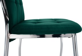 Szék, smaragd Velvet szövet/fém, ADORA NEW