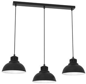 Luminex Csillár zsinóron SVEN 3xE27/15W/230V fekete LU9083