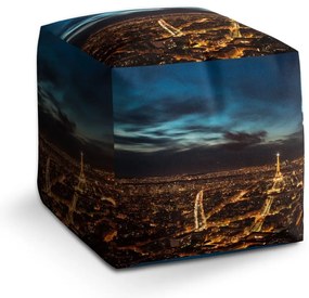 Cube zsámoly éjszakai Párizs, színes