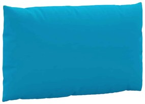 2 db világoskék szövet raklapkanapé-párna