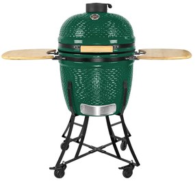 Kerámia faszéngrill oldalpolcokkal, 46 cm ráccsal