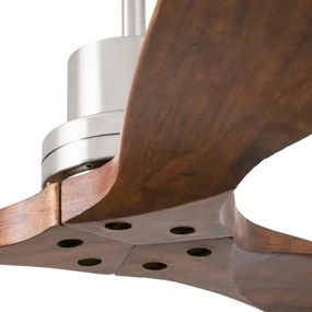 FARO 33370DC - Mennyezeti ventilátor LANTAU barna/matt króm á. 132 cm + távirányítás