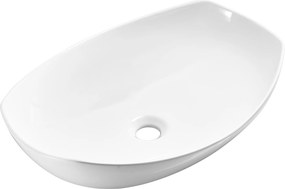 Mosdókagyló 55x40x15 fehér ovális/kerámia bútor