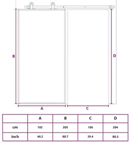 fekete matt ESG üveg és alumínium tolóajtó 102,5x205 cm