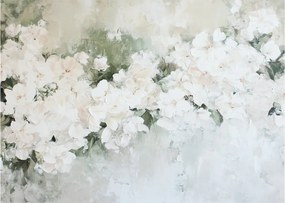 Üveg kép - Fehér virág absztrakció (70x50 cm)