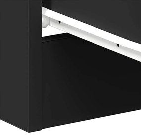 2 db fekete szerelt fa éjjeliszekrény 38 x 35 x 56 cm