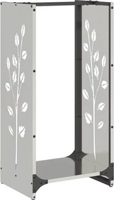 vidaXL rozsdamentes acél tűzifatároló 40x30x80 cm