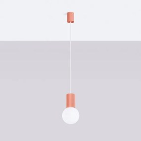 Sollux SL.1754 - Csillár zsinóron HALO 1xG9/8W/230V átm. 12 cm rózsaszín